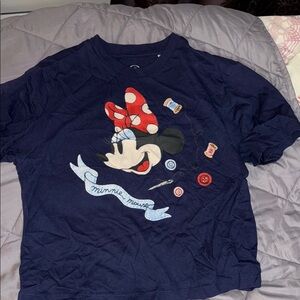 Uniqlo Blue and Red Minnie Mouse Short Sleeve Tee